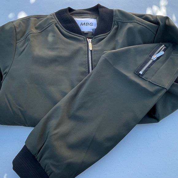 Men's Spring Fall Casual Thin Bomber Jacket Lightweight Sportswear Full-Zip Coat - Picture 6 of 7